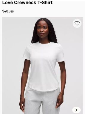 Lululemon Love Crewneck T-Shirt - White